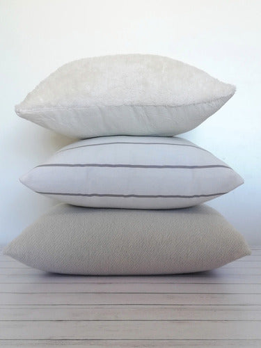 Set of 4 Plain or Striped Tusor Cushions of Your Choice 11