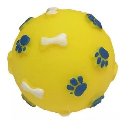 Oasis Paw Print Design Ball for Pets with Squeak 4