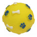 Oasis Paw Print Design Ball for Pets with Squeak 4