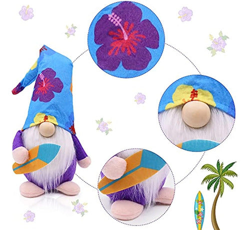 Upltowtme 3pcs Summer Garden Gnome Decorations 2