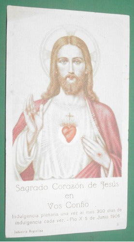 Religion Estampita Bragado Festividad Sagrado Corazon 1948 0