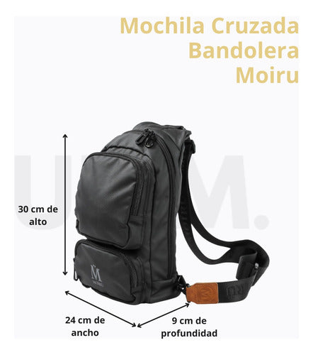 Moiru Mochila Cruzada Bandolera Riñonera Urbana Impermeable 1