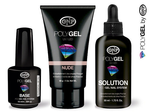 Pomo De Polygel Gnp 60gr Soft Nude Solution 50ml Y Base 15ml 0