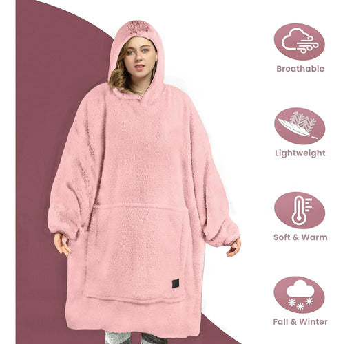 Sudadera Con Capucha De Manta Portátil De Gran Tamaño Tirrin 1