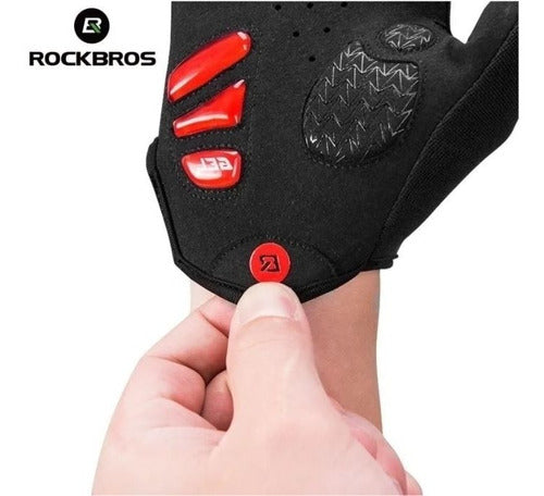 Rockbros Long Finger Gel Gloves - MTB, Gym, Moto - Imported 6