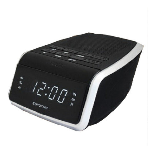 Eurotime AM FM Digital Alarm Clock Radio 220V Black Warranty 2 Years 0