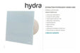 Extractor De Baño Hydra De Vidrio Gris Tiza 10 Cm 1