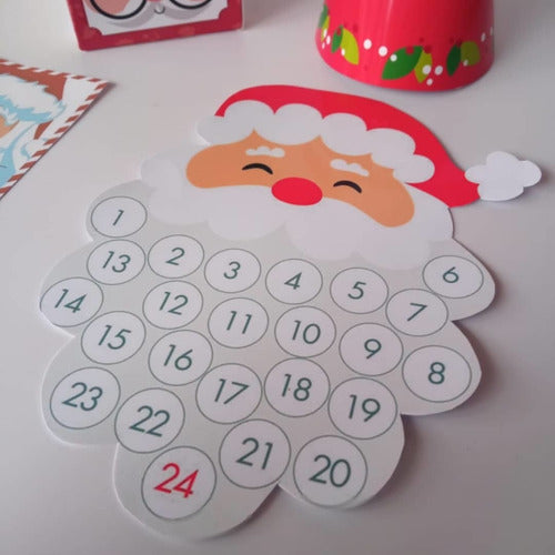 Navidad Pack Navidad Papa Noel Cartas Adviento Calendario 0