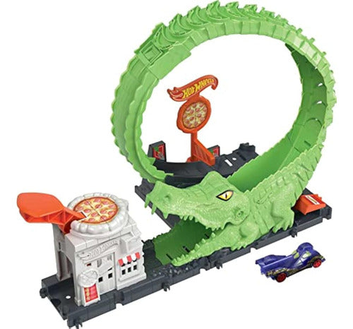 Hot Wheels Gator Loop Attack Playset Toy Car Track 0