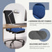 BUYUE Office Chair Cushion with Good Support, Upholstered, Velvet 3