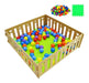 Wooden Foldable Baby Playpen Ball Pit 100x100x33cm 6