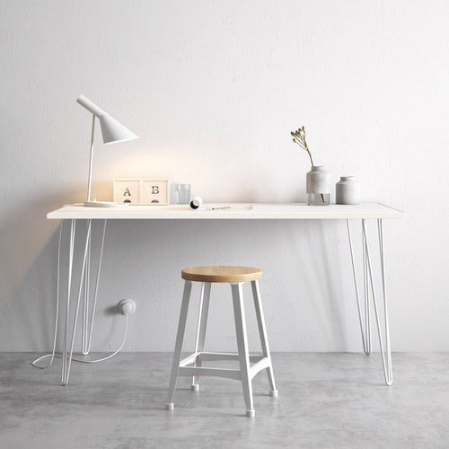 Modern Scandinavian Desk with Reinforced Hairpin Legs 90x45 Top 2