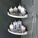 Reinforced Adhesive Shelf + Corner Shelf + Soap Holder Combo Deal 6