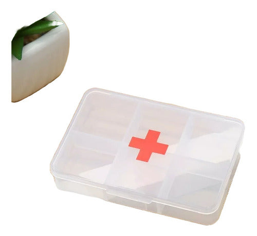 Mini Emergency First Aid Kit Pill Organizer with Divisions 0