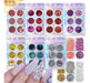 FASHIONSHOPS Set X6 Glitter Polvo Espejo Holografico Decoración Uñas N2 2