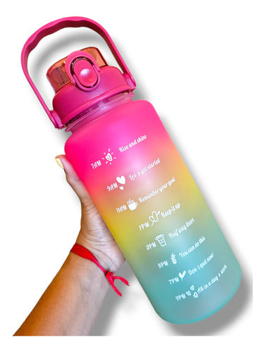 Set of 3 Motivational Sports Water Bottles with Time Tracker 15