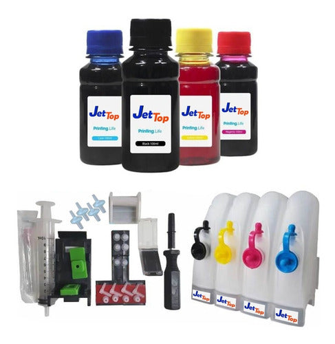 Bulk Ink Para Cartucho 664 - 2136 3636 2675 3776 5076 5276 0