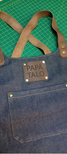 VAROS Delantal Cocina Jean Denim Cuero Alcalá Personalizado Pr 1