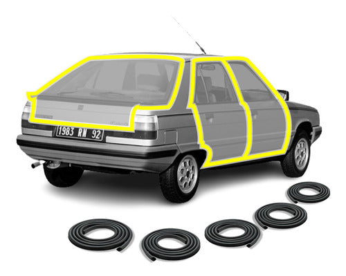 Burkool Door and Trunk Weatherstrip Combo for Renault 11 + Surprise Gift 0