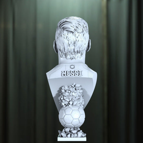 3D Printed Lionel Messi Bust Figure with Beard - Detta3D 6
