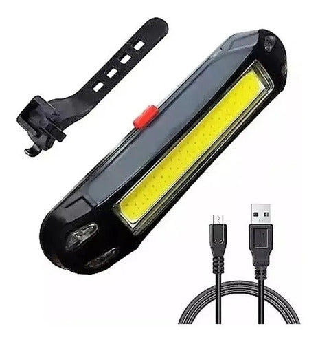 Luz Led Delantera Trasera Recargable Usb Bicicleta Vds-261 0