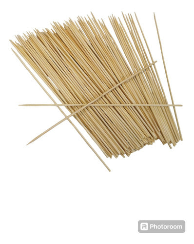 Pack of 10 Bamboo Skewers Brochette 25cm 1