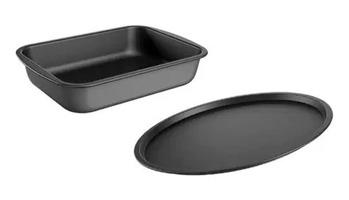 Brinox Bakeware Set Rectangular Baking Tray + Pizza Mold - Rex 0