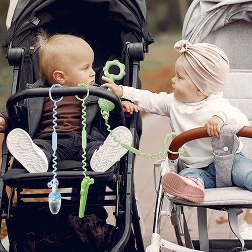 LJOWJVA Baby Toy Straps, Adjustable Pacifier Clip with Bayonet 3