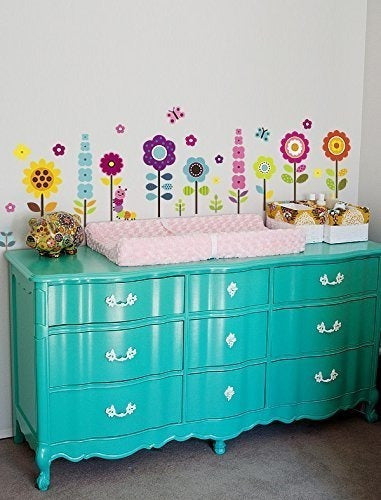 Eambrite Flower Wall Stickers for Kids Garden Decals 1