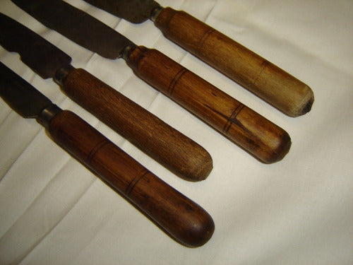 Set of 4 Vintage French Carbon Steel Knives 3