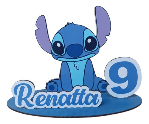 Enfoco Láser Centro De Mesa Stich Cumpleaños Infantil 0