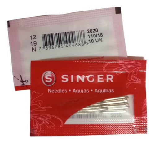 Singer 2020 Needles for Domestic Straight Sewing Machines - Pack of 10 0