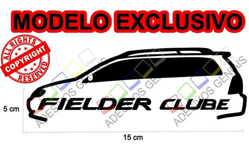 2 Adesivos Clube Toyota Corolla Fielder + Brinde Cfid-1 3