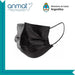 Face Mask Disposable ANMAT X100u Tricapa Black 1