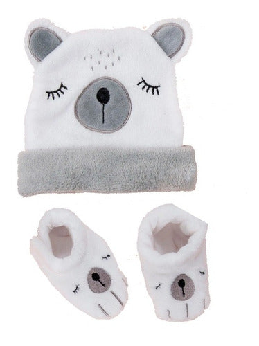 Baby Set De Gorro Y Bufanda Oso Panda Para Bebe, Niño O Niña 0