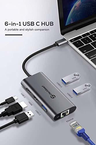 Hub Usb C Hub 6 En 1 Usb C A Hdmi 4k Con 1000m Ethernet 1