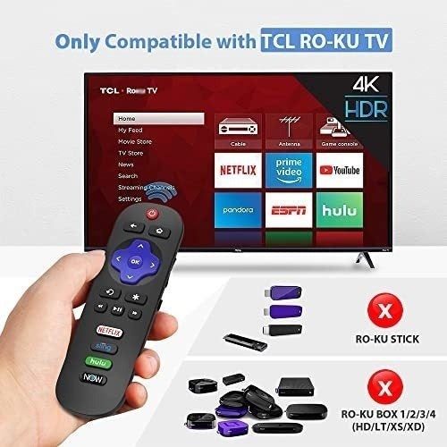 CONTROLES Remote Control for Roku Smart TV TCL Hisense JVC 1