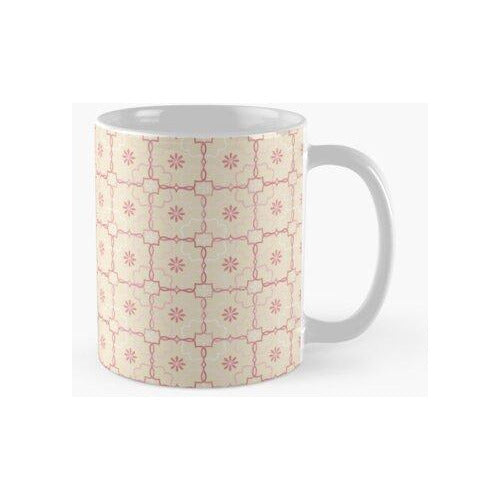 Taza Rosa Y Pale Yellow Pattern Petite! Calidad Premium 0