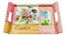 Fama Decorated Melamine Tray with Flowers 30x45cm 2