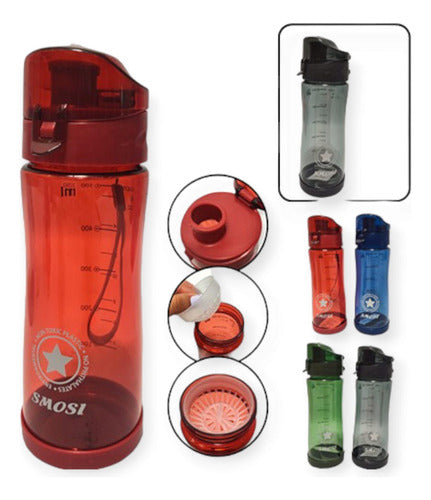 JALUBAZAR Dark Color 520ml Plastic Bottle with Filter 0