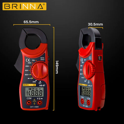 Brinna 113D Multimeter + HB-87 Amperometric Clamp Meter Combo 8