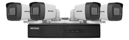 Hikvision 4CH DVR Kit + 4 Exterior Metal Bullet Cameras 0