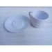 Plastic Ware Set of 6 White Melamine Cups with Saucers 7