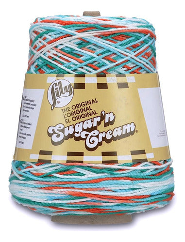 Lily Sugar'n Cream Hilo De Cono De Algodón, 14 Oz, Ahoy Ombre 0