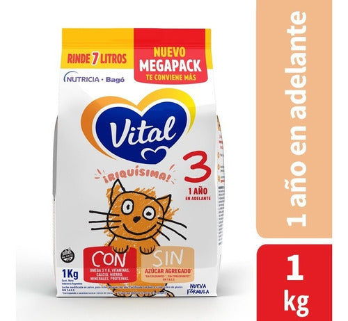 Vital Leche En Polvo Nutricia Bago Vital 3 Bolsa 1kg X 8 Unidades 1