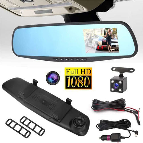 JTECH Camara Espejo Retrovisor Auto DVR 1