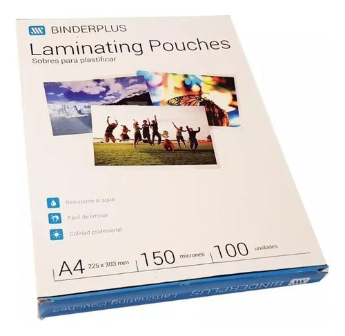 BinderPlus Pouch Laminating Sleeves A4 150mic X100 Unid 0