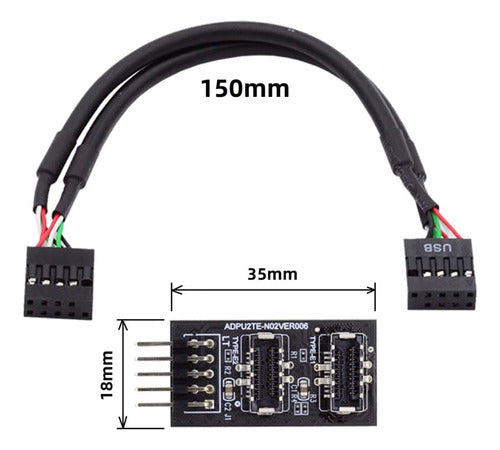 Cablecc Adaptador De Extensin De Cable Macho Con Cabezal De 2