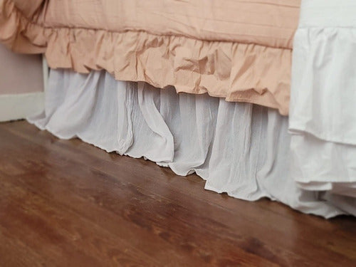 Vints House Offers Cotton Gauze Bed Skirt. 1.40x1.9 0