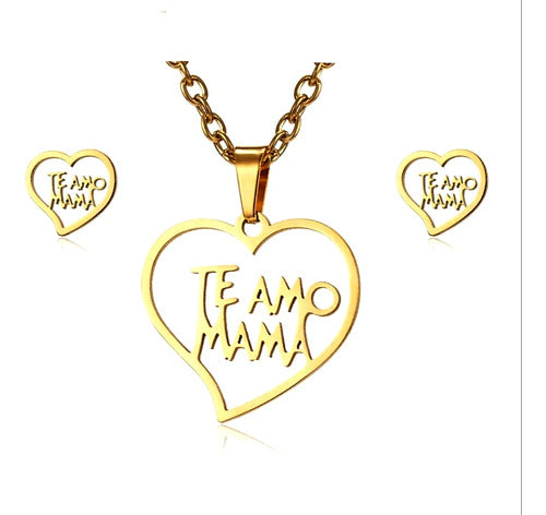 Genérica (bigatecno) Te Amo Mamá Necklace 4